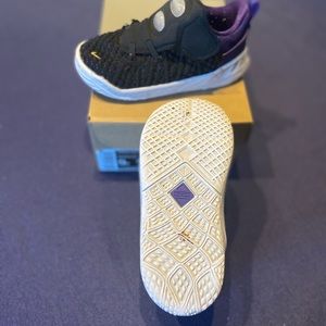 LEBRON XVIII (TBV) Black/Metallic Gold/Noir Toddler Basketball Shoe, Size 9c